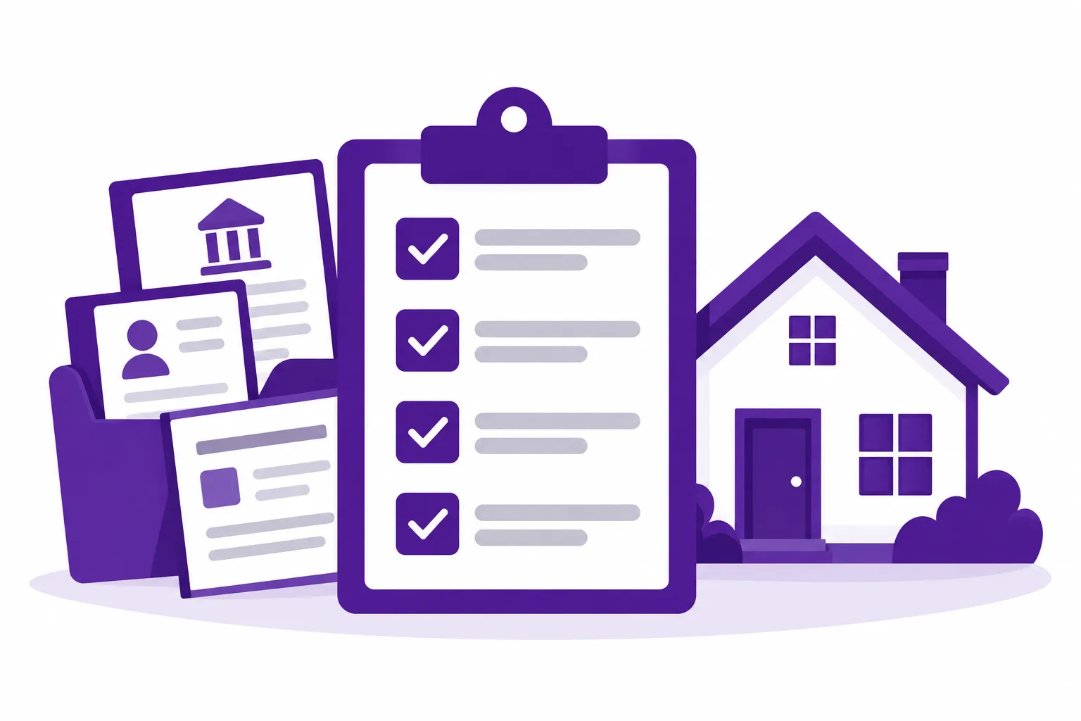 Checklist clipboard with documents, representing getting paperwork ready to keep a loan moving.